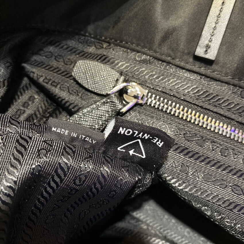 Prada Re-Nylon and Saffiano Leather Tote Bag 1BG107