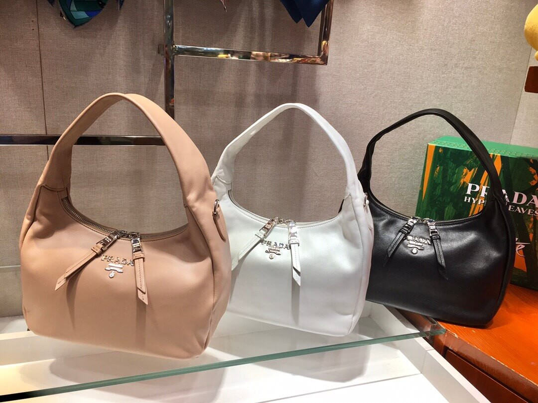 Prada Calf Leather Hobo Bag 26cm 1BC132