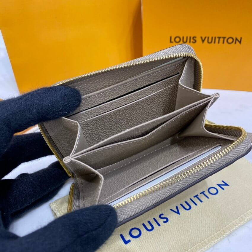 Louis Vuitton Monogram Empreinte Zippy Coin Purse Tourterelle