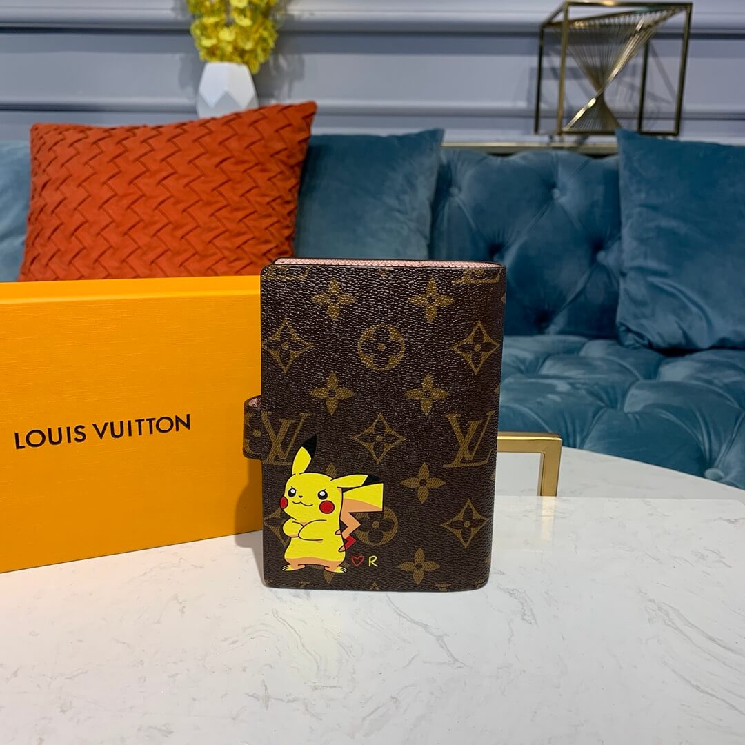 Louis Vuitton Monogram Pikachu Print Small Ring Agenda Cover R20005