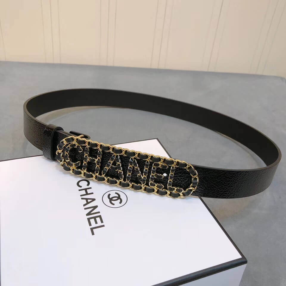Chanel Waxy Calfskin 30mm Belt AA6600