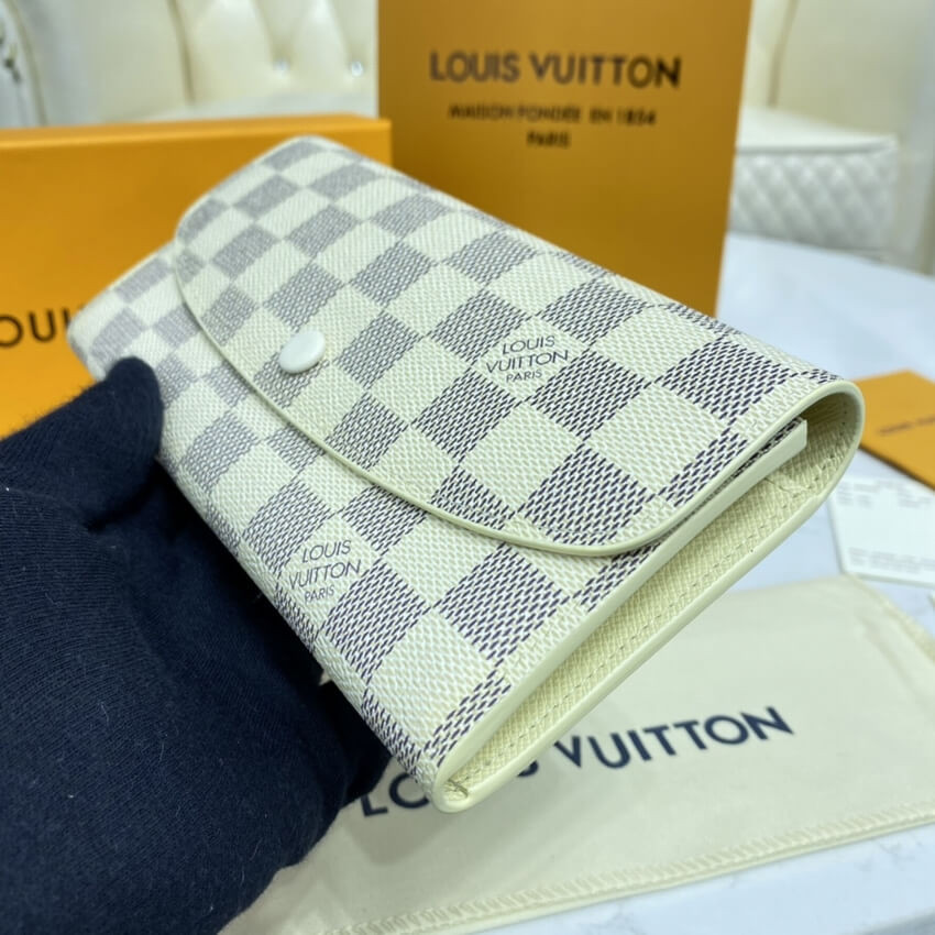 Louis Vuitton Damier Azur Canvas Emilie Wallet N41625