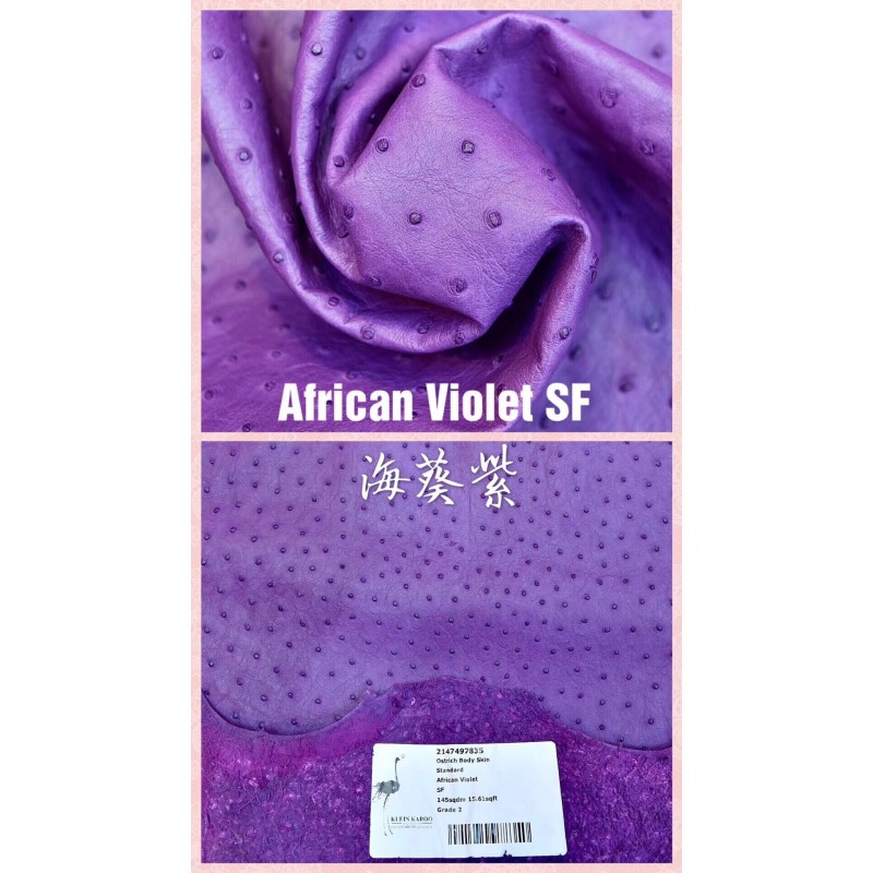 Hermes production of exclusive leather contact customer service custom South African wild ostrich skin:P9 Anemone Purple