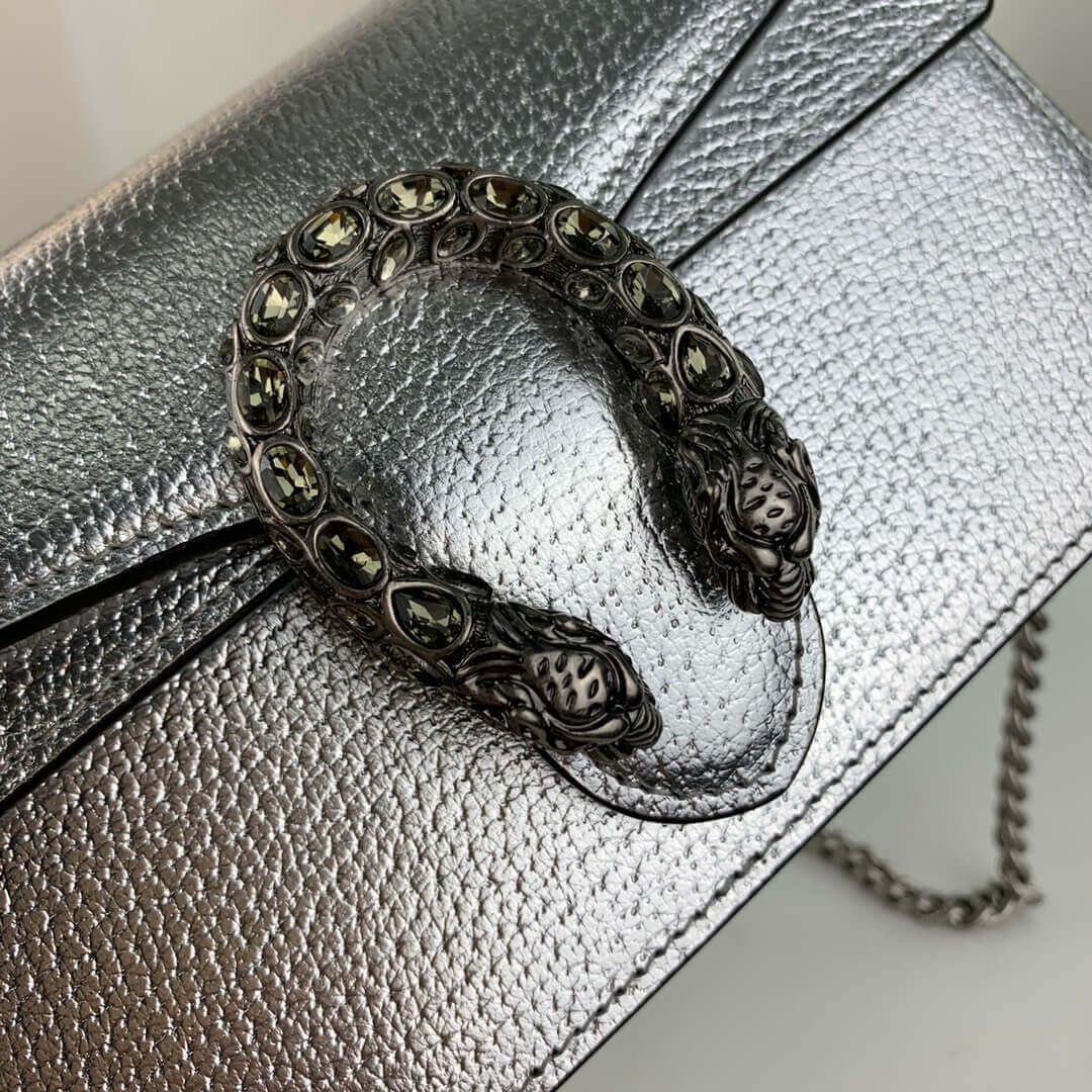 Gucci Silver Dionysus Super Mini Bag 476432