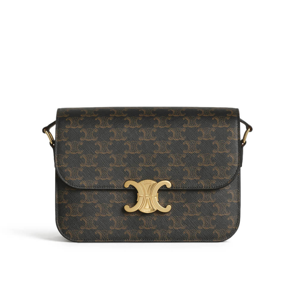 Celine Medium Triomphe Bag In Triomphe Canvas 187362