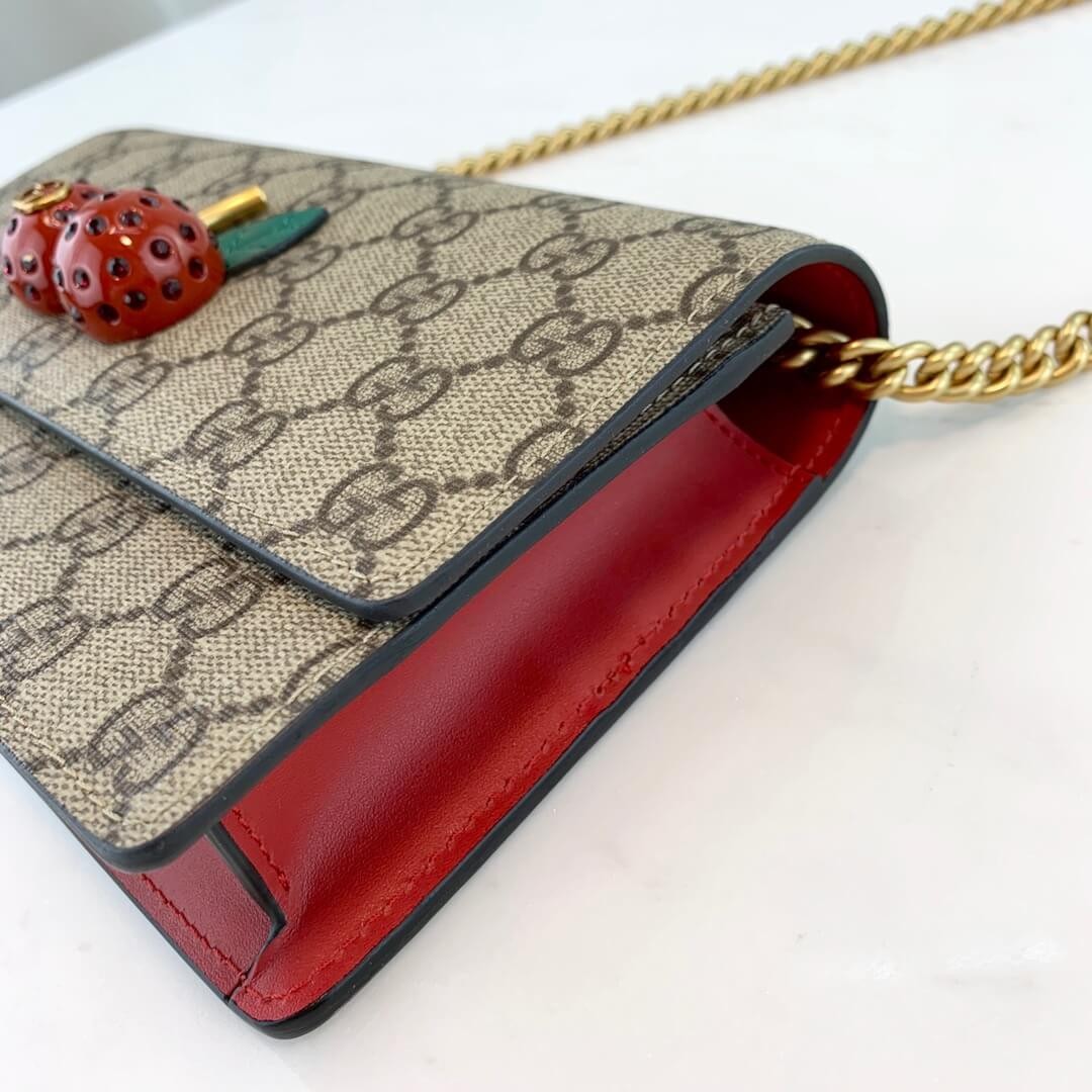 Gucci GG Supreme Mini Bag With Cherries MM 481290