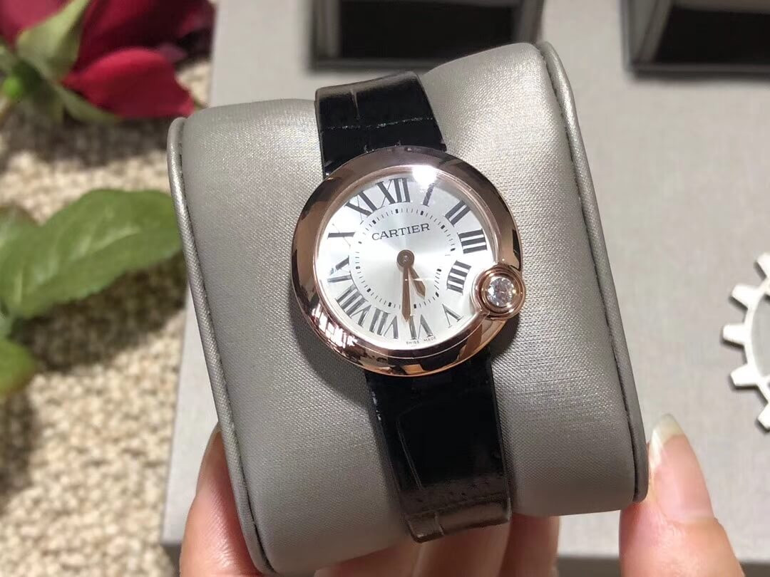 Cartier Ballon Blanc De Rose Gold Quartz Watch WGBL0002