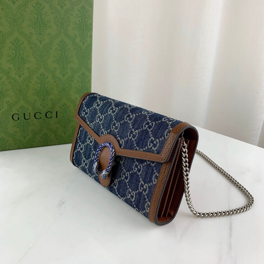 Gucci Denim Dionysus Mini Chain Bag 401231