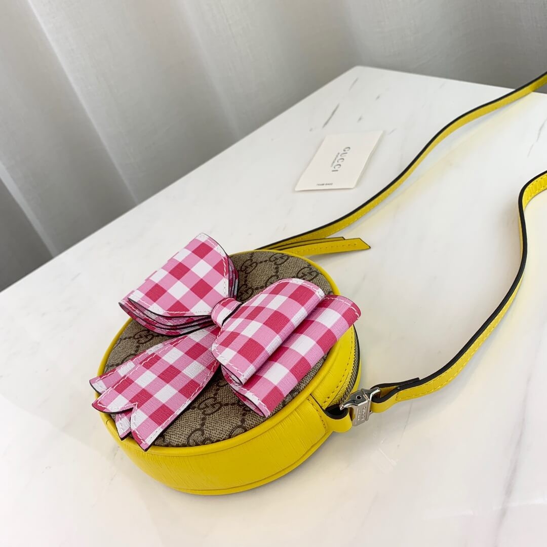 Gucci Childrens Check Bow GG Messenger 478294