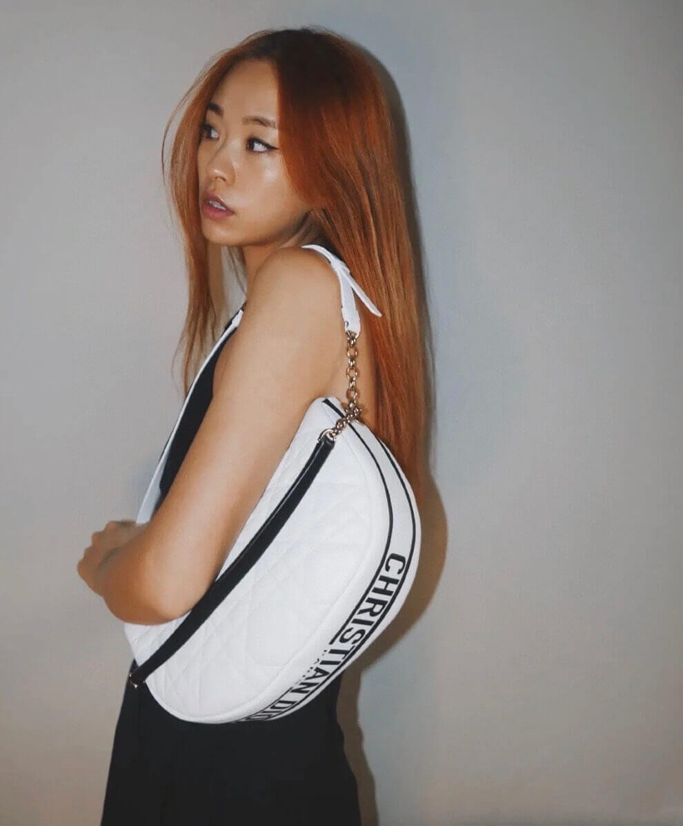 Christian Dior Medium Vibe Hobo Bag M7201 White Cannage Lambskin