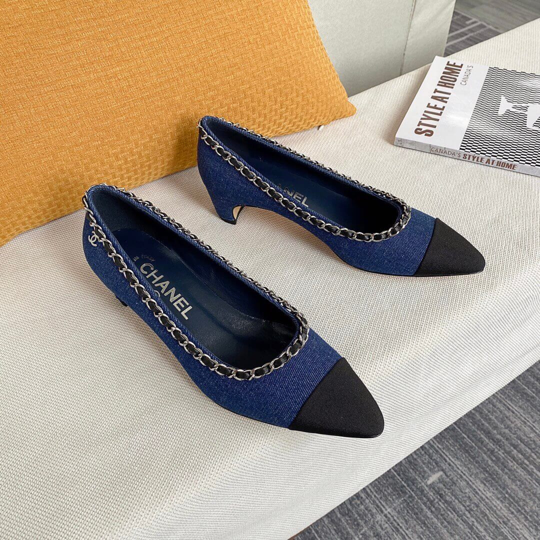 Chanel Denim Pumps G35384