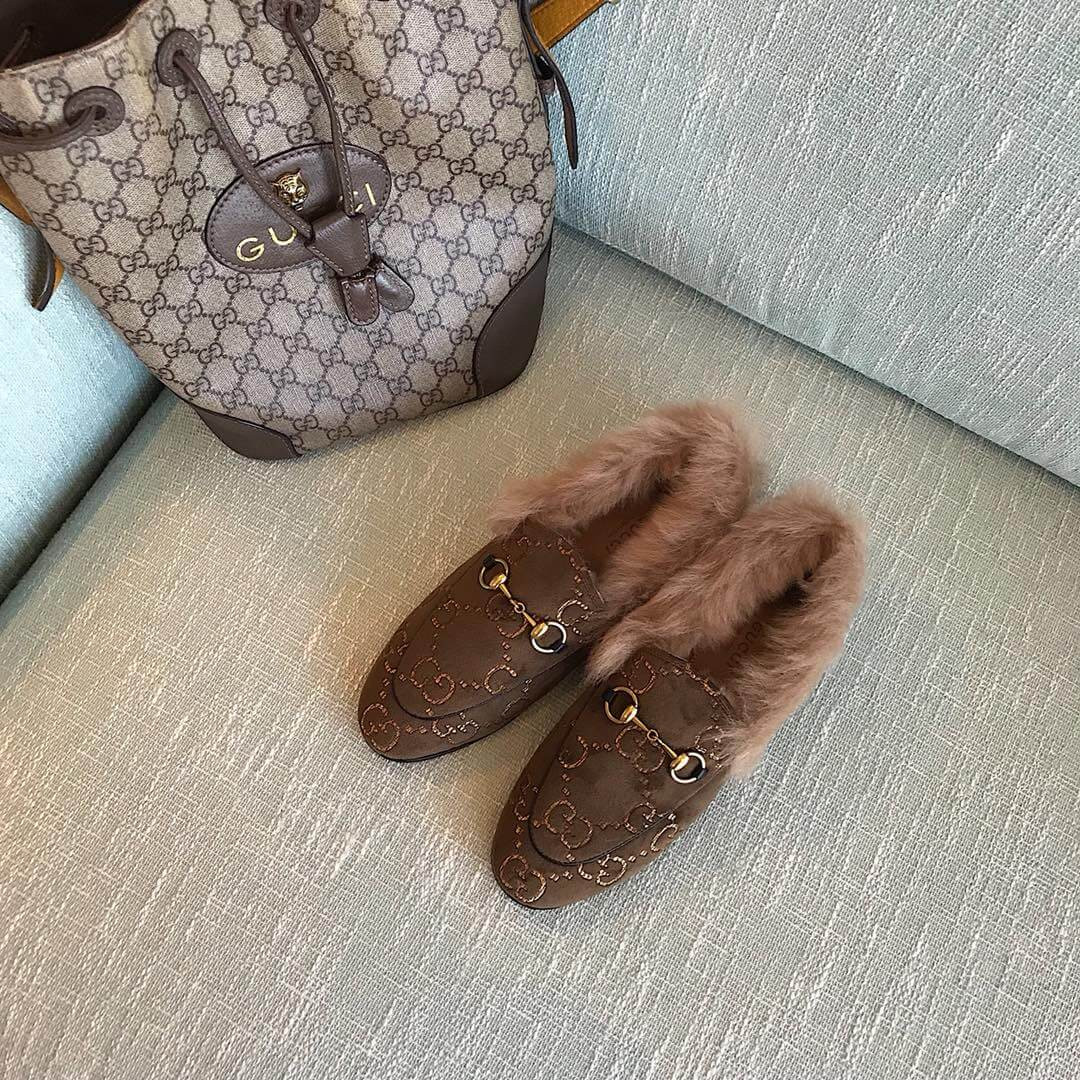 Gucci Princetown GG Velvet loafer 448656