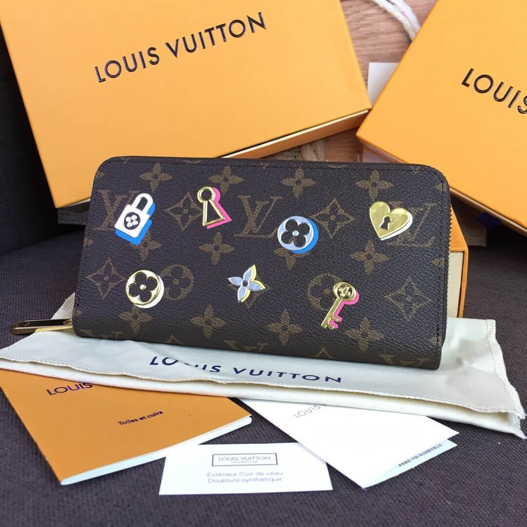 Louis Vuitton Monogram Canvas Love Lock Zippy Wallet M64116