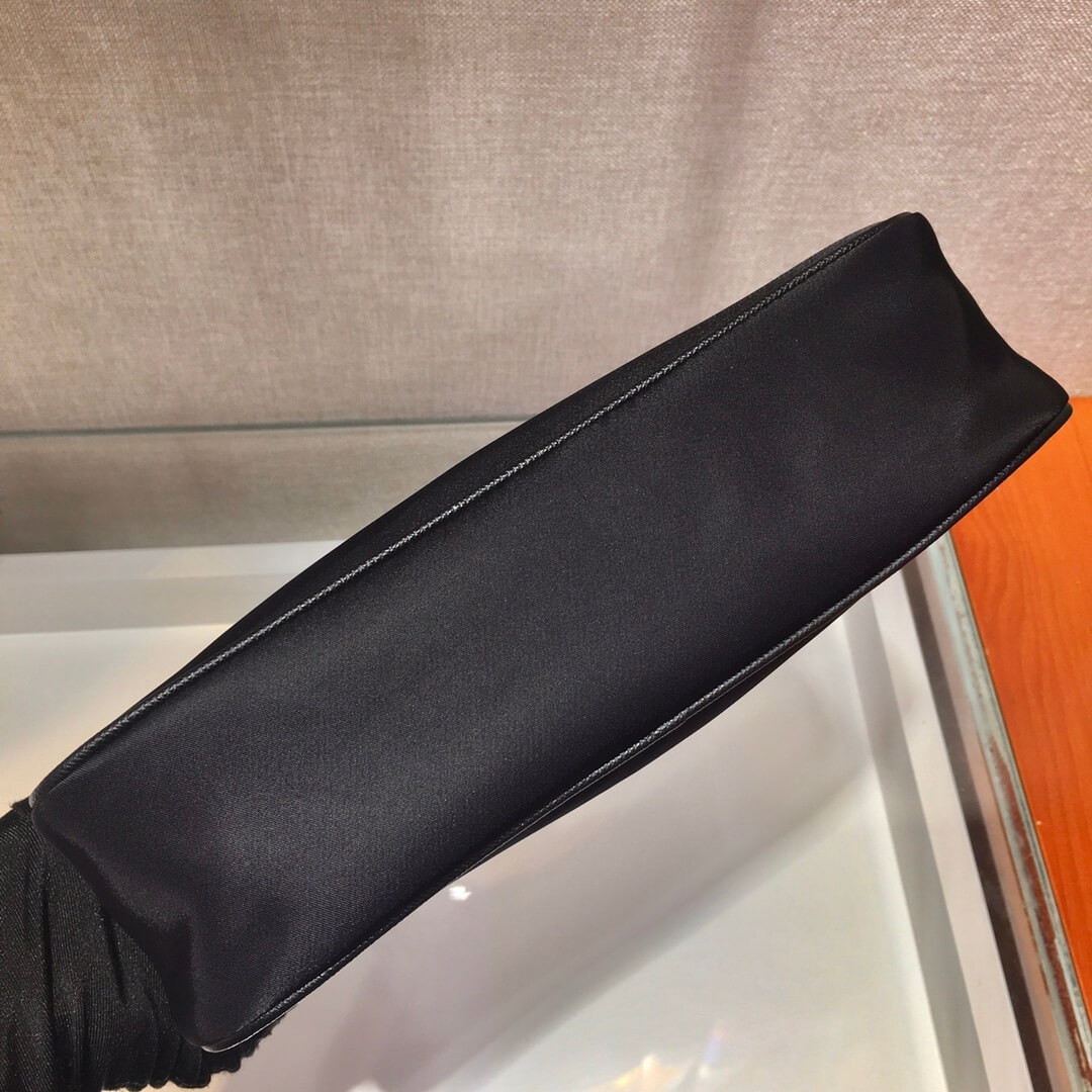 Prada Nylon And Crocodile Hobo Shoulder Bag 1BC204