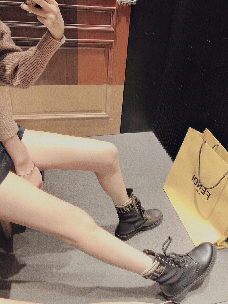 Fendi Rockoko Chelsea Sock Combat Boot