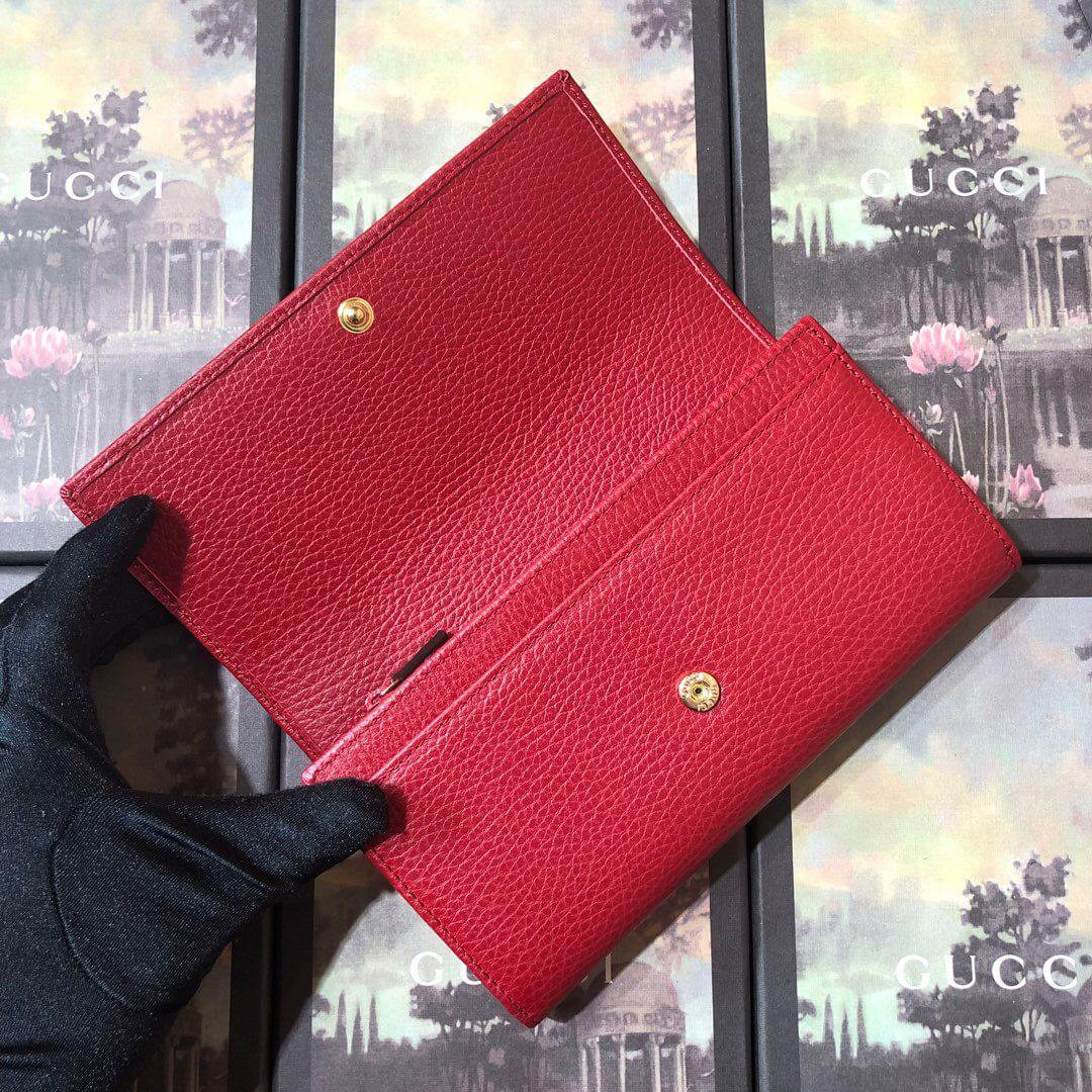 Gucci Leather Continental Wallet 456116
