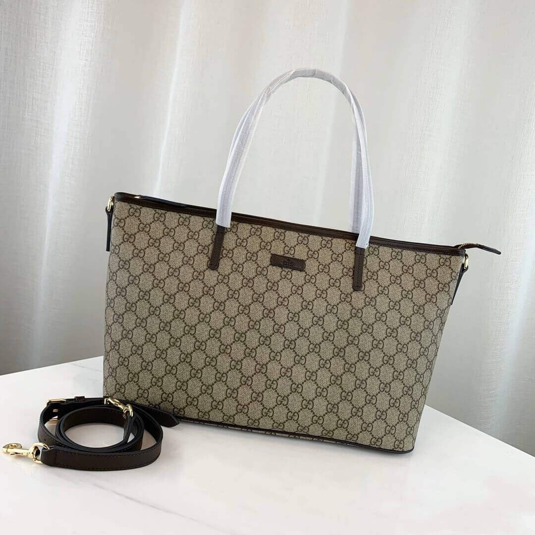Gucci GG Supreme Zip Medium Tote Bag 353437