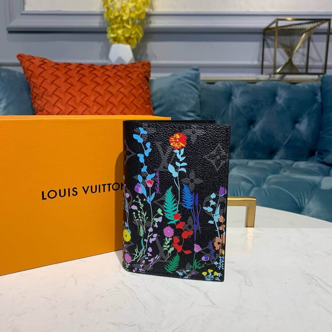 Louis Vuitton Flower Print Passport Cover M64501