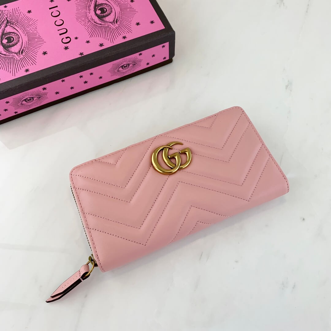 Gucci GG Marmont Zip Around Wallet 443123