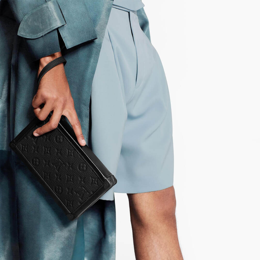 Louis Vuitton Taurillon Monogram Leather Soft Trunk Clutch M68986