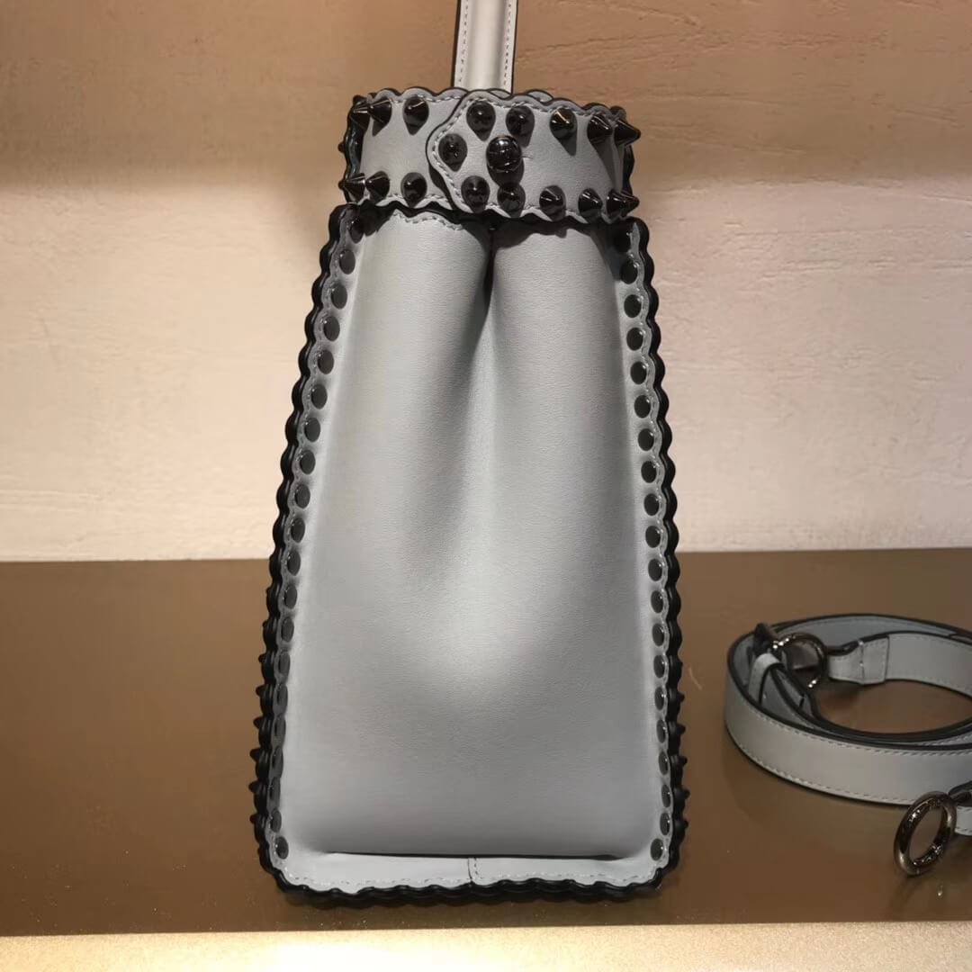 Fendi Peekaboo Medium with Metal-Plated Micro Studs 8BN290