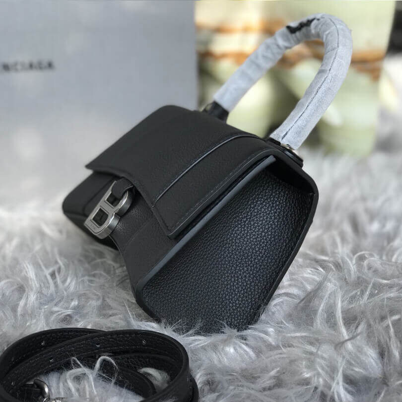 Balenciaga Hourglass XS Textured-Leather Tote