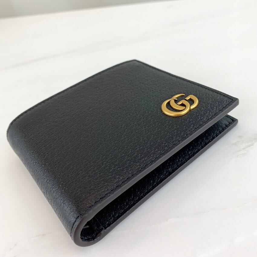Gucci GG Marmont Metal-Free Tanned Leather Bi-Fold Wallet 428726