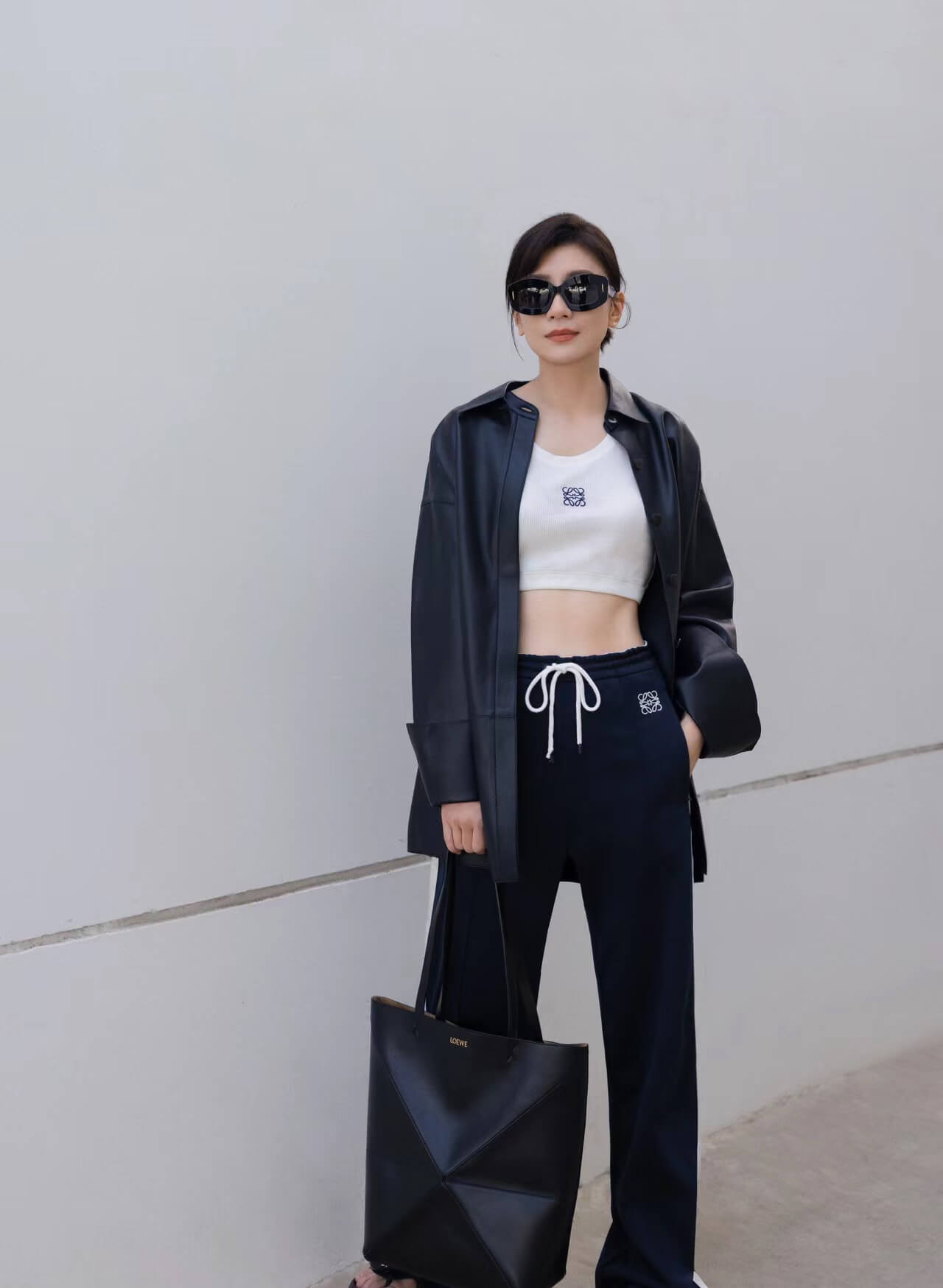 Loewe Puzzle Fold Medium Leather Tote Bag