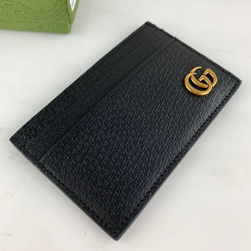 Gucci GG Marmont Metal-Free Tanned Leather Card Case 657588