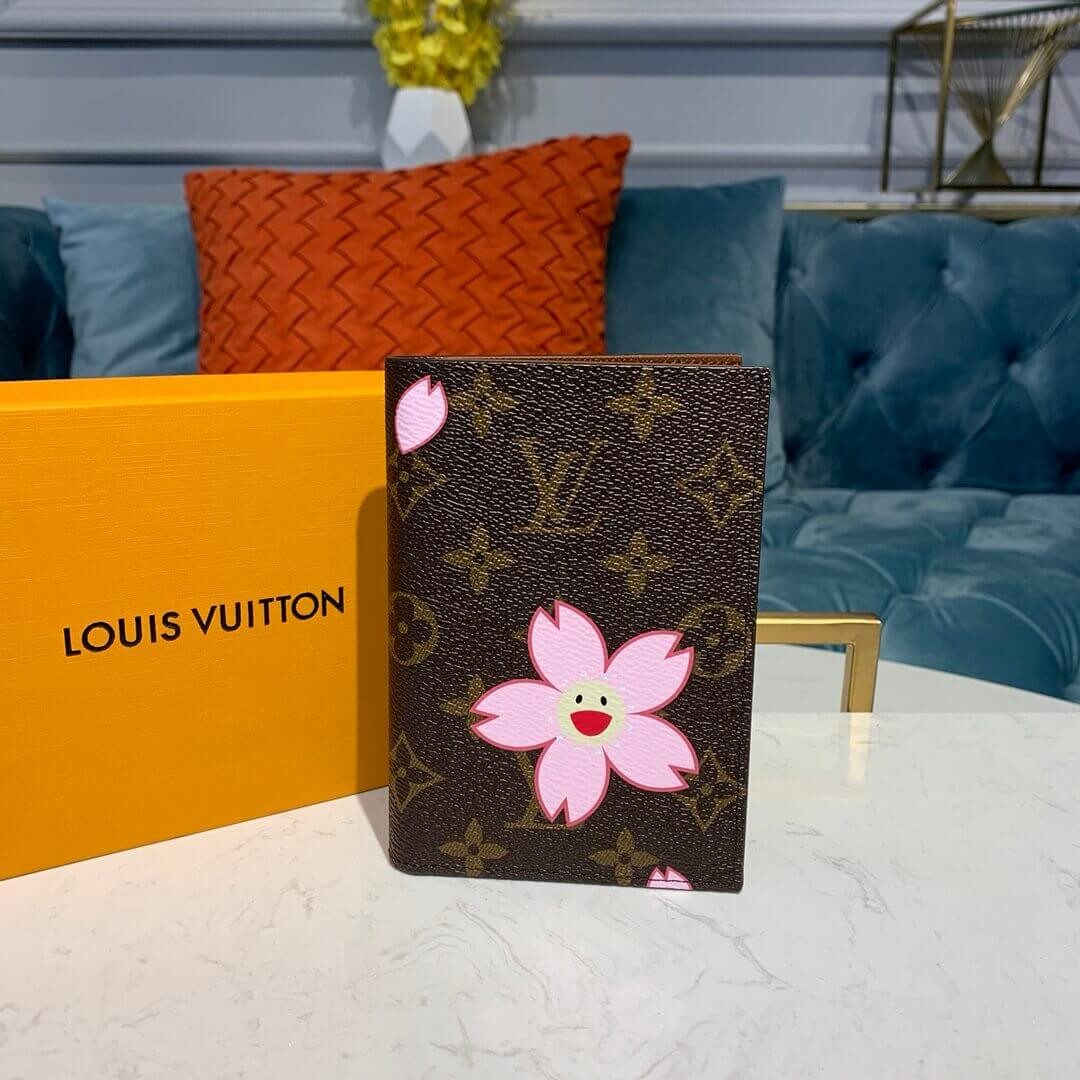 Louis Vuitton Monogram Canvas Flower Print Passport Cover M64502