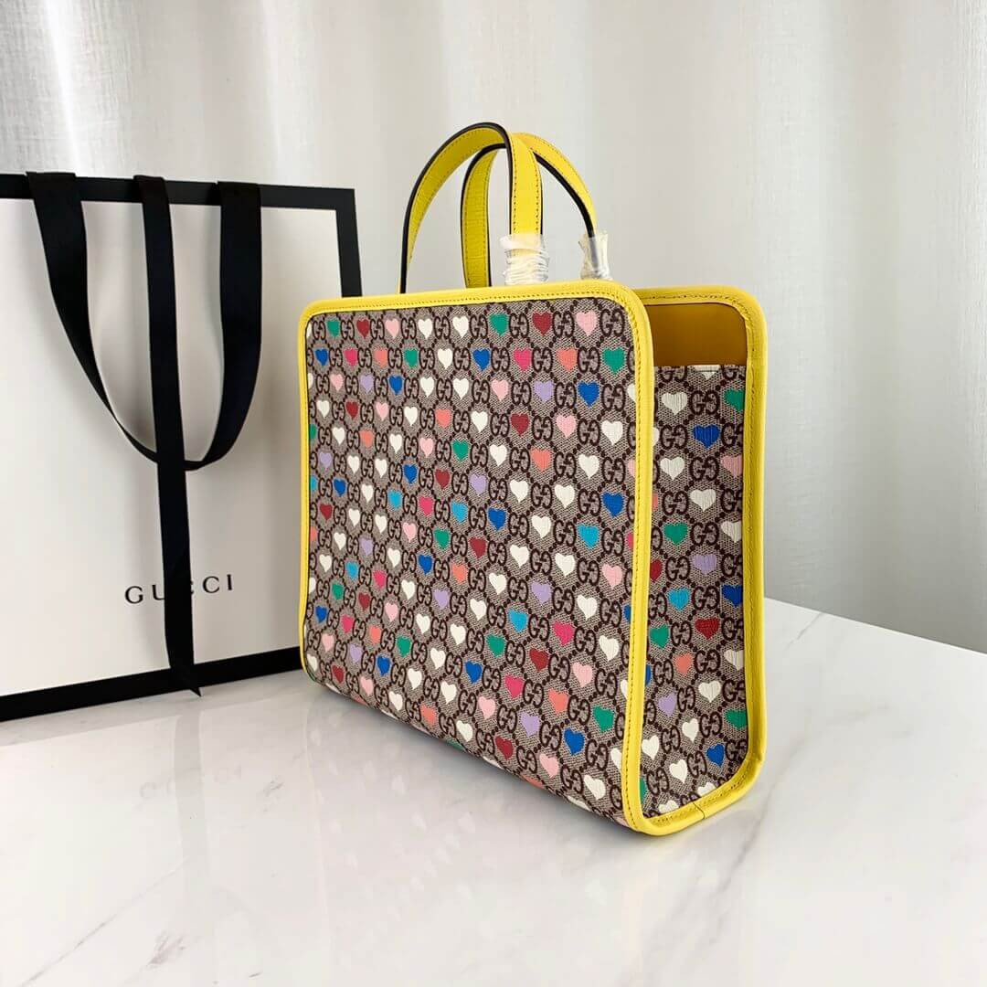 Gucci Childrens GG Hearts Tote Bag 605614