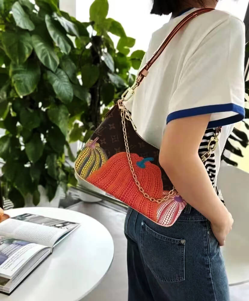 LV x YK Boulogne with Pumpkin Print M46470
