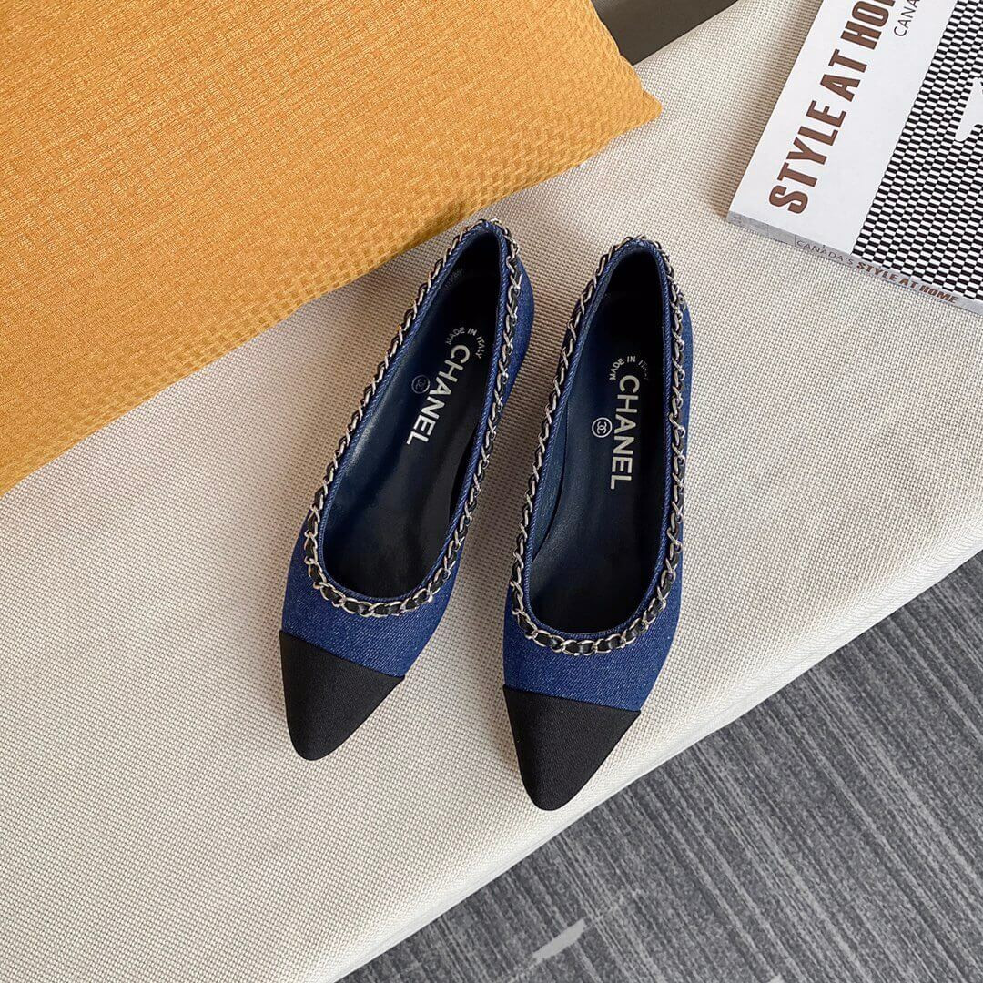 Chanel Denim Ballerinas G35389