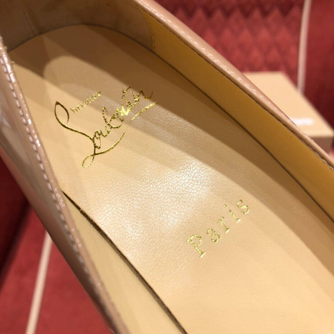 Christian Louboutin Kate 85 mm Nude Patent Leather 3191416