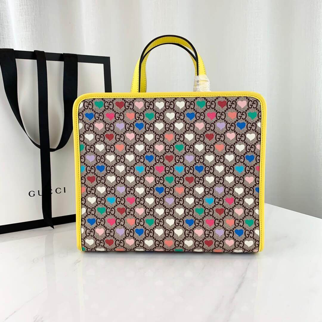 Gucci Childrens GG Hearts Tote Bag 605614