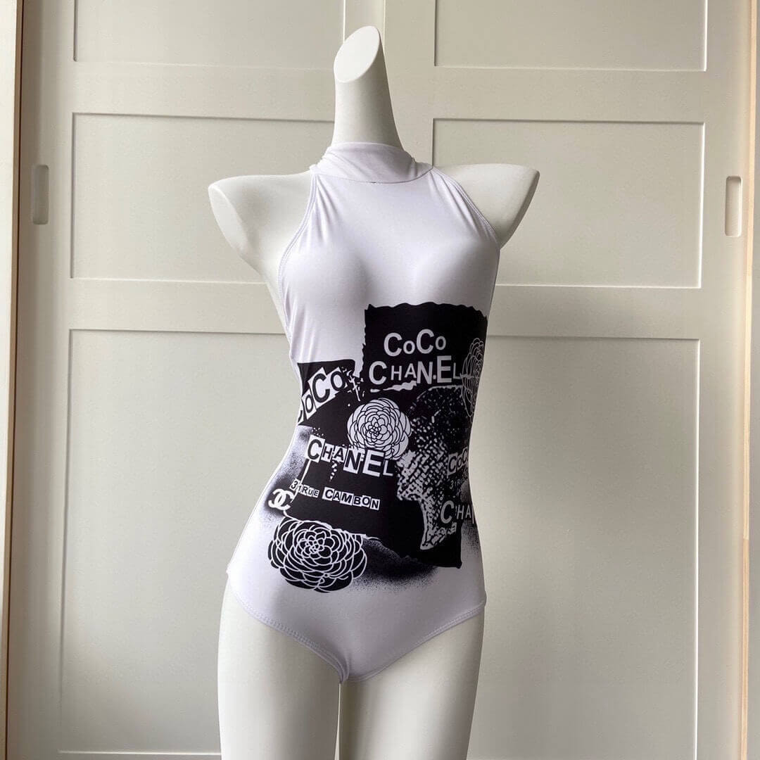 Chanel Printed Jersey One Piece Swimsuit P63162