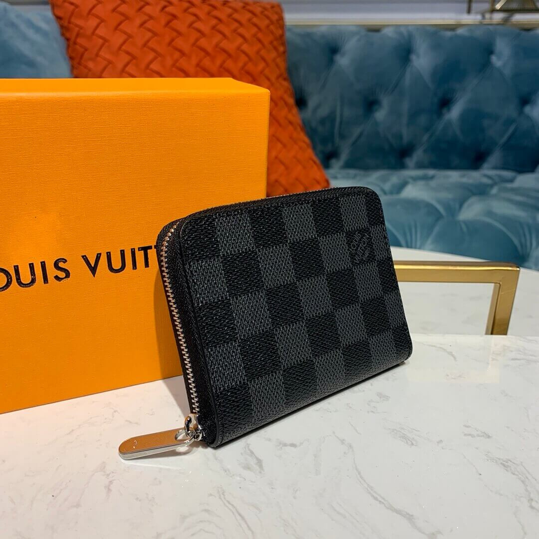 Louis Vuitton Damier Graphite Zippy Coin Purse N60067