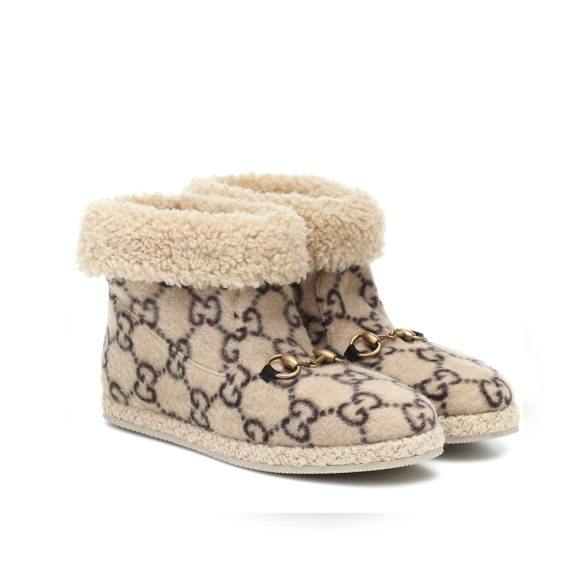 Gucci Fria GG Wool-Blend Ankle Boots 433868