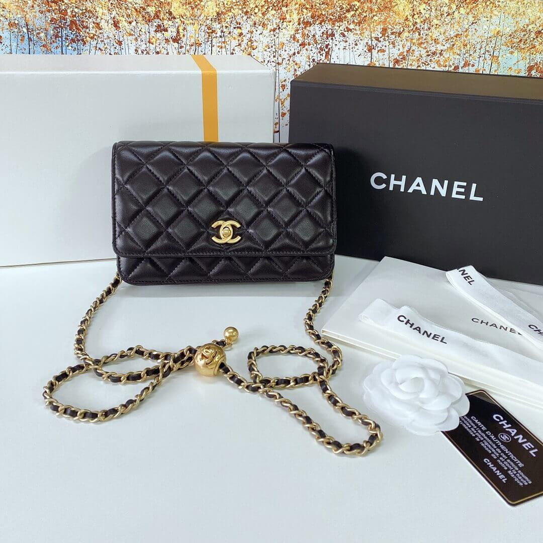 Chanel WOC With CC Details On Strap AP1450 in Lambskin