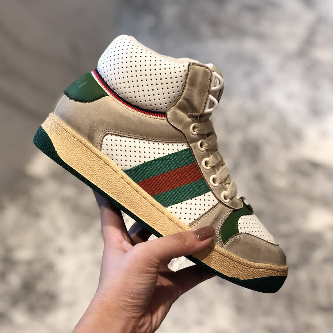Gucci Screener High-Top Sneaker 563730 Green