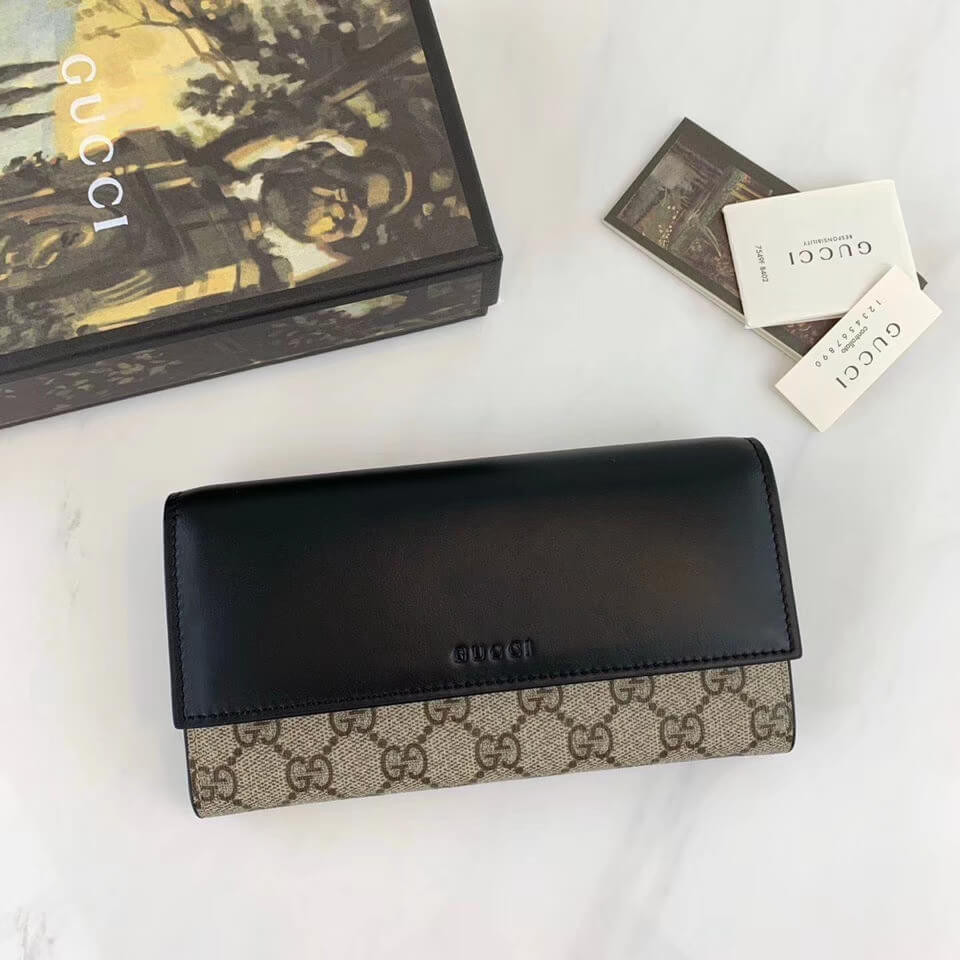 Gucci GG Supreme Continental Wallet 410100