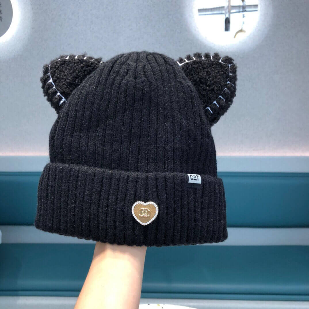 Chanel Cat Ears Wool Hat D016