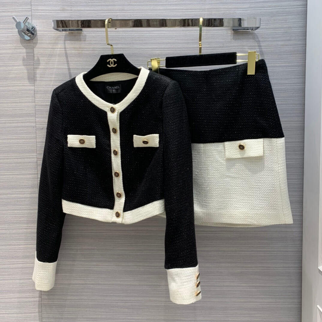 Chanel Tweed Jacket and Skirt Set A836763