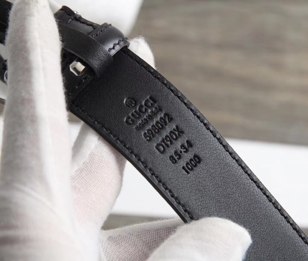 Gucci Leather Belt With Interlocking G Buckle 598092