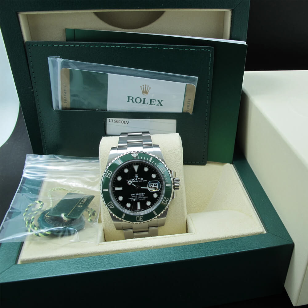 Rolex Submariner Date Watch Green M1166
