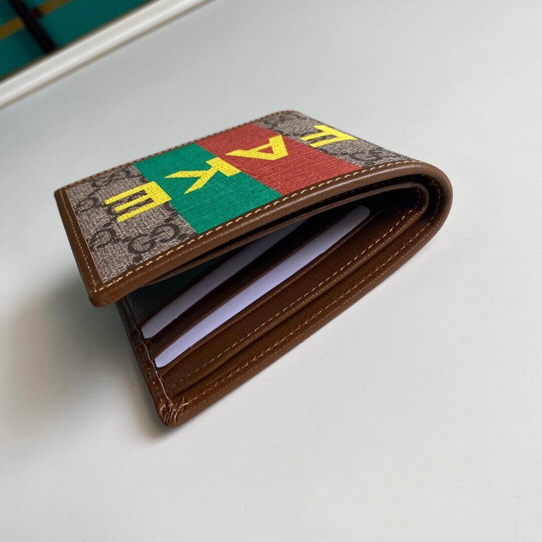 Gucci Fake/Not Print Billfold Wallet 636166