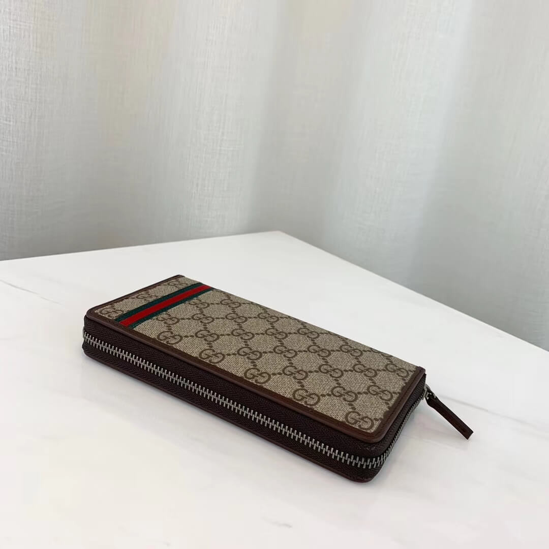Gucci GG Supreme  Zip Around Wallet 291105