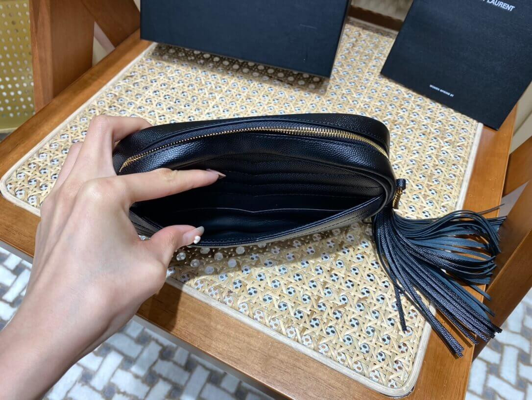 YSL Saint Laurent Lou Mini Camera Bag 585040 in Grain Leather Black