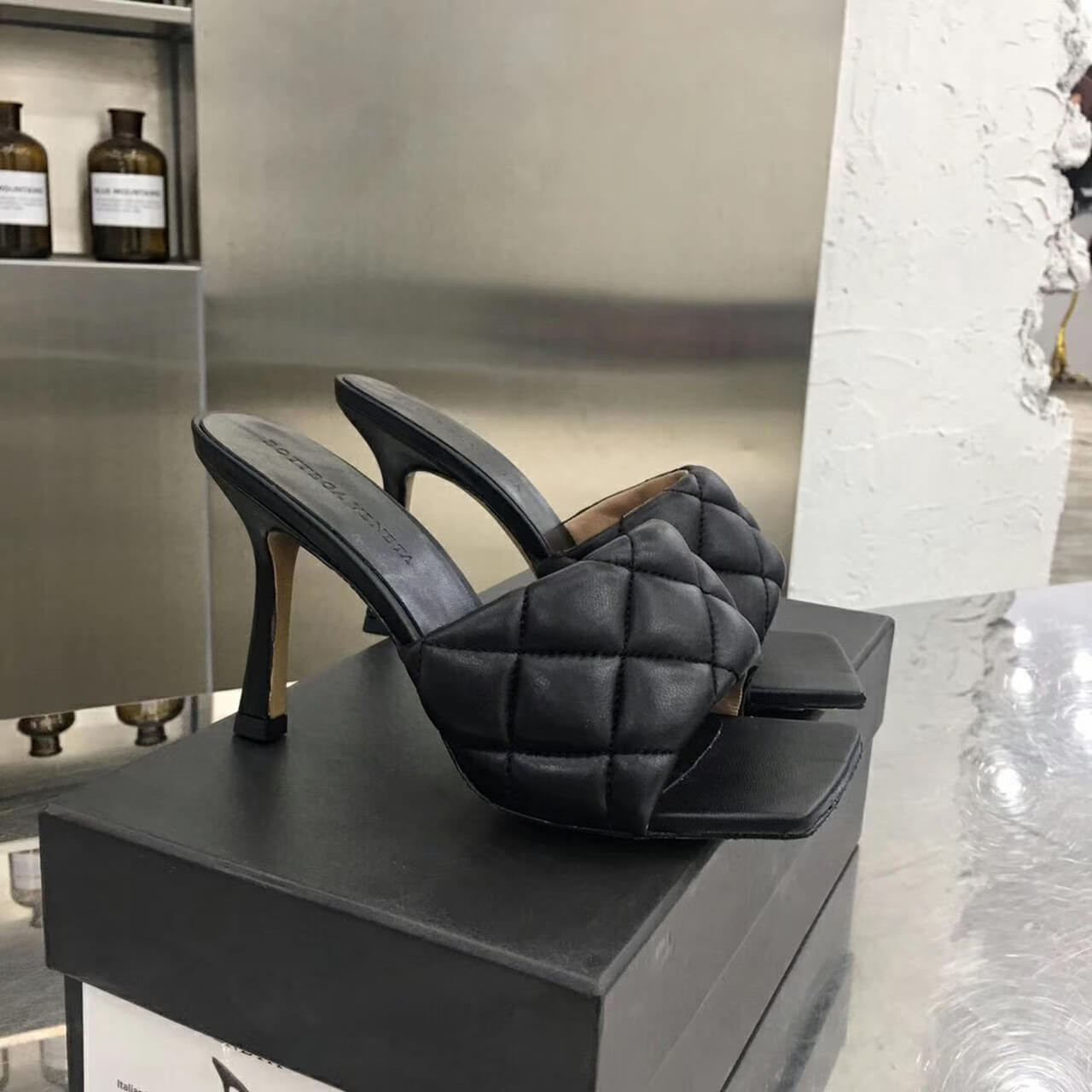 Bottega Veneta Puffy Dream Square Mules 592015