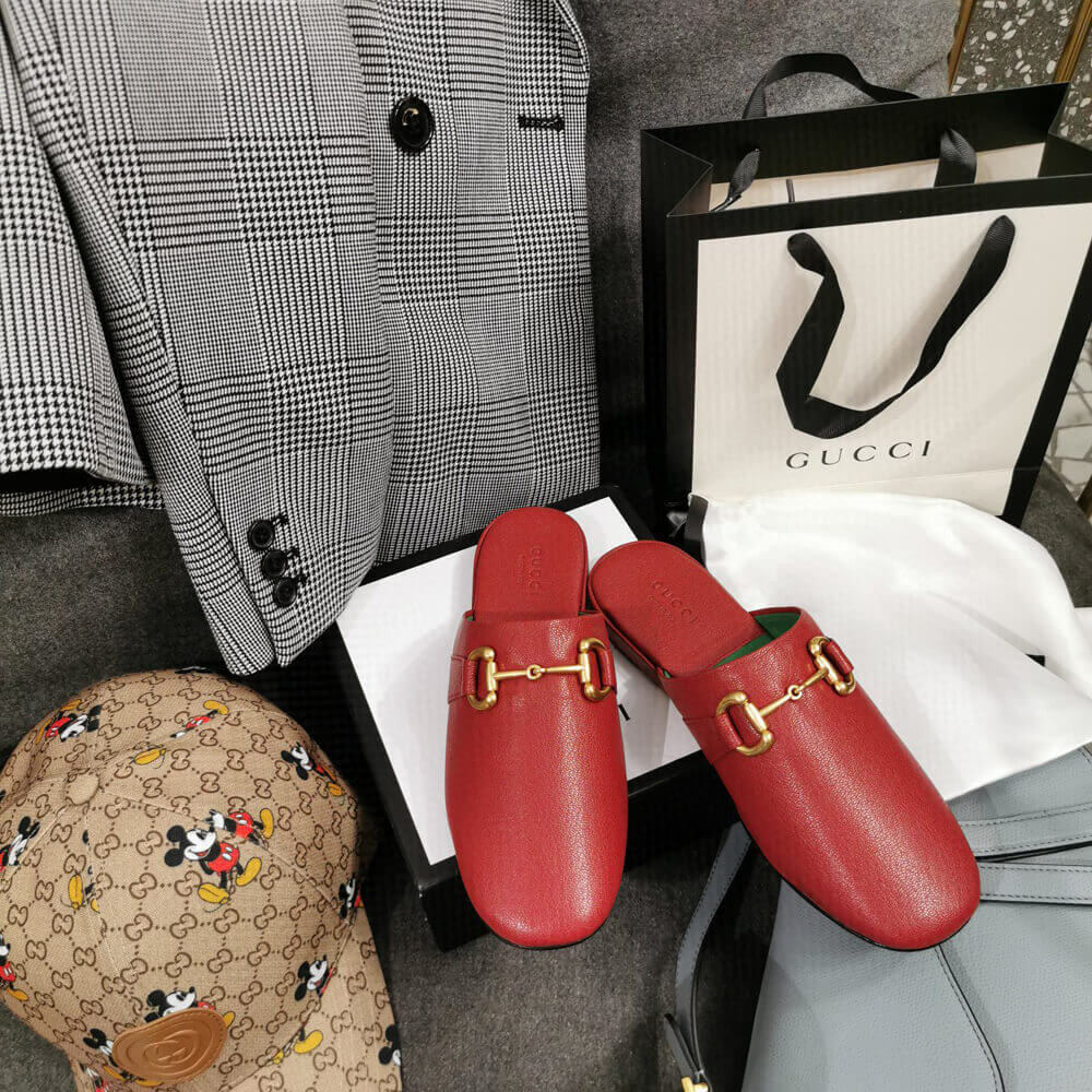 Gucci Leather Slipper 604075 Red